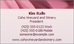 Pink Petals Business Card